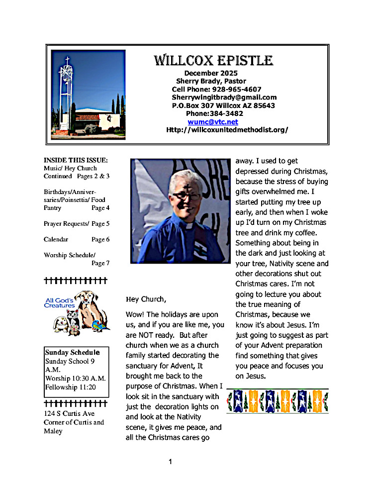newsletter page 1